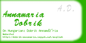 annamaria dobrik business card